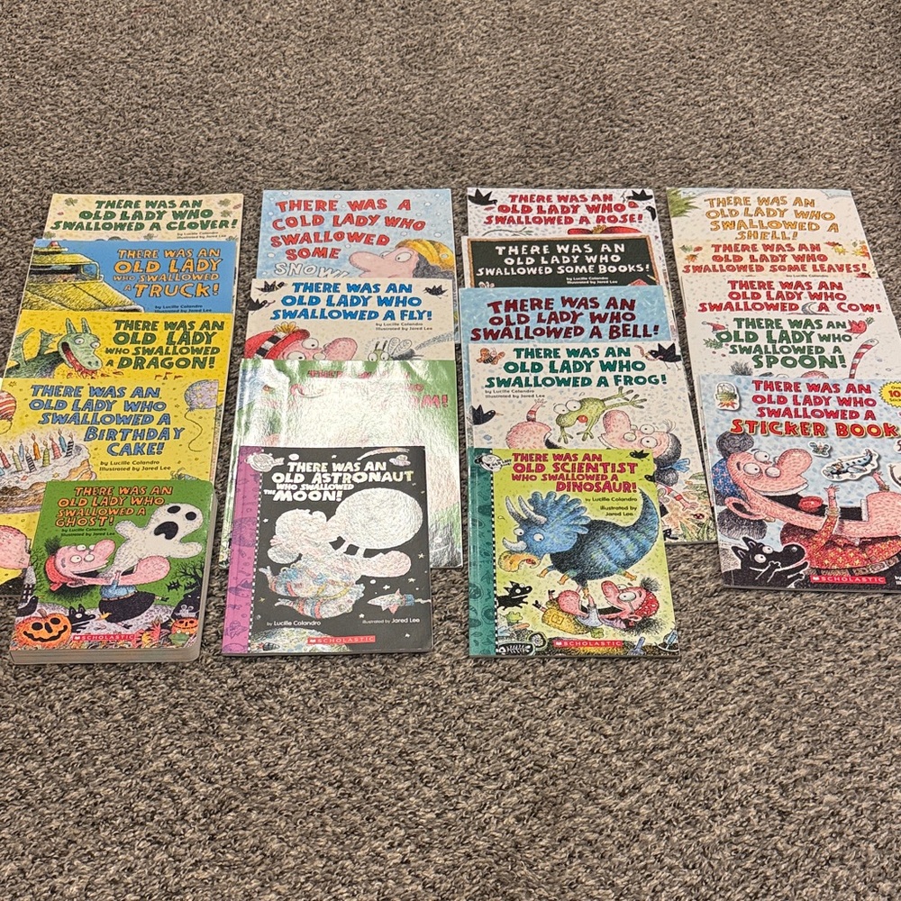 19 there once was an old lady books …. No duplicates .